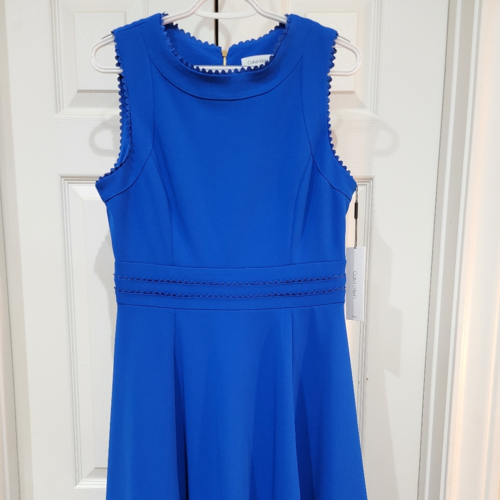 Calvin Klein Royal Blue size 8 dress TAGS ON NEVER WORN